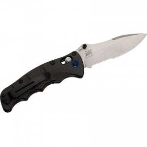 Benchmade Nakamura AXIS Folding Knife 3.08" S90V Satin Combo Blade, Carbon Fiber Handles - 484S-1 Discounted