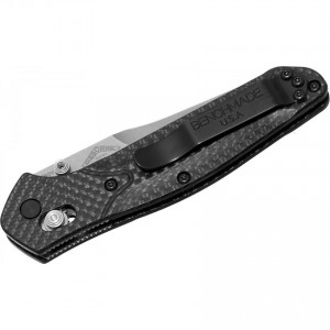 Benchmade Osborne Folding Knife 3.4" S90V Stonewash Combo Blade, Carbon Fiber Handles - 940S-1 Discounted