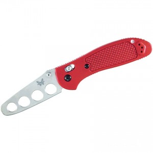 Benchmade Griptilian Trainer Folding Knife 3.45" Unsharpened Blade, Red Handles - 551T for Sale