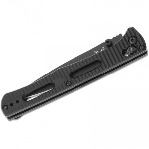 Benchmade 417BK Fact Folding Knife 3.95" S30V Black Plain Blade, Black Aluminum Handles for Sale