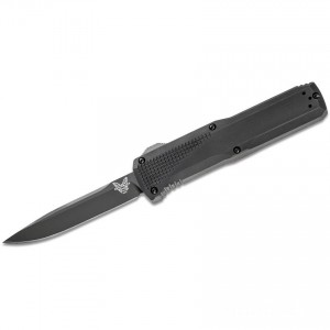 Benchmade 4600DLC Phaeton AUTO OTF Knife 3.45" Black S30V Drop Point Blade, Black Aluminum Handles for Sale
