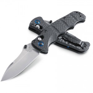 Benchmade 484-1 Nakamura AXIS Folding Knife 3.08" S90V Satin Plain Blade, Carbon Fiber Handles for Sale