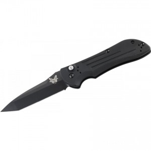 Benchmade 9101BK AUTO Stryker Folding Knife 3.6" Black Plain Tanto Blade, Aluminum Handles for Sale