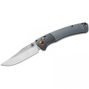 Benchmade Hunt Crooked River Folding 4.00" S30V Clip Point Blade, Gray G10 Handles with Aluminum Bolsters - 15080-1 for Sale