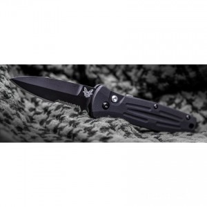Benchmade Pardue Stimulus AUTO Folding Knife 2.99" 154CM Black Combo Blade, Aluminum Handles - 3551SBK for Sale