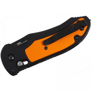 Benchmade AUTO AXIS Triage Rescue Folder 3.58" Black Combo Blade, Aluminum with Orange G10 Inlays - 9170SBK-ORG for Sale