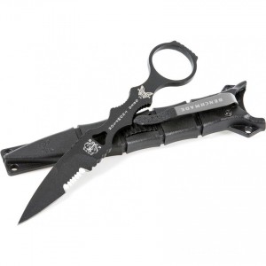 Genuine Benchmade 178SBK-COMBO SOCP Dagger 3.22" Black Combo Blade with Trainer, Black Sheath