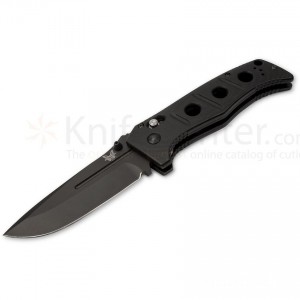 Genuine Benchmade 275BK Adamas Folding Knife 3.82" Black D2 Plain Blade, Black G10 Handles