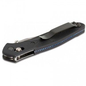 Genuine Benchmade Osborne Folding Knife 3.4" S30V Satin Plain Blade, Black Aluminum Handles - 943