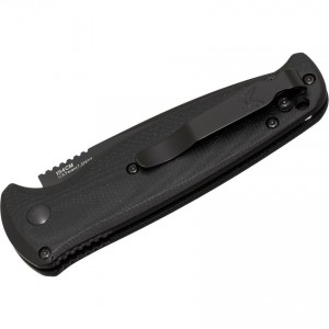 Limited Sale Benchmade 4300BK CLA AUTO Folding Knife 3.4" Black Plain Blade, Black G10 Handles