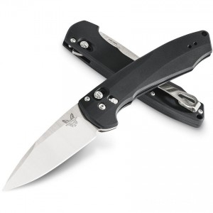 Limited Sale Benchmade Arcane AXIS Assisted Flipper Knife 3.2" S90V Satin Plain Blade, Black Aluminum Handles - 490