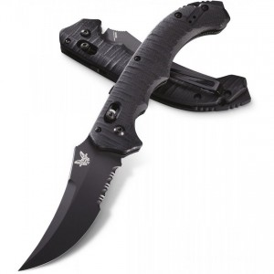 Limited Sale Benchmade 8600SBK Bedlam AUTO-AXIS 4" Black Combo Blade, G10 Handles