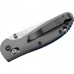 Limited Sale Benchmade Mini Griptilian Folding Knife 2.91" CPM-20CV Satin Drop Point Plain Blade, Gray G10 Handles - 556-1