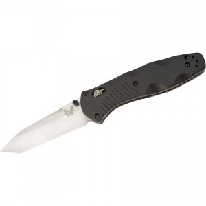 Limited Sale Benchmade 583 Barrage AXIS-Assisted Folding Knife 3.6" Satin Tanto Plain Blade, Black Valox Handles