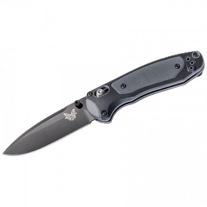 Clearance Benchmade 595BK Mini Boost AXIS-Assisted Folding Knife 3.11" S30V Black Plain Blade, Grivory and Versaflex Handles