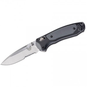Clearance Benchmade 595S Mini Boost AXIS-Assisted Folding Knife 3.11" S30V Satin Combo Blade, Grivory and Versaflex Handles