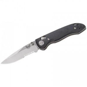 Clearance Benchmade Foray AXIS Folding Knife 3.24" S20CV Satin Combo Blade, Black G10 Handles - 698S
