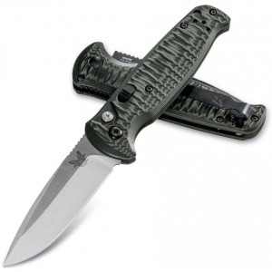 Benchmade CLA AUTO Folding Knife 3.4" Stonewash 154CM Plain Blade, Green and Black G10 Handles - 4300-1 Discounted